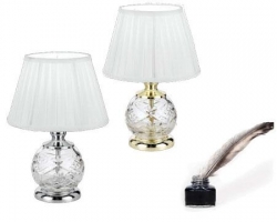 VIVIAN TABLE LAMP - CH/WH - Click for more info
